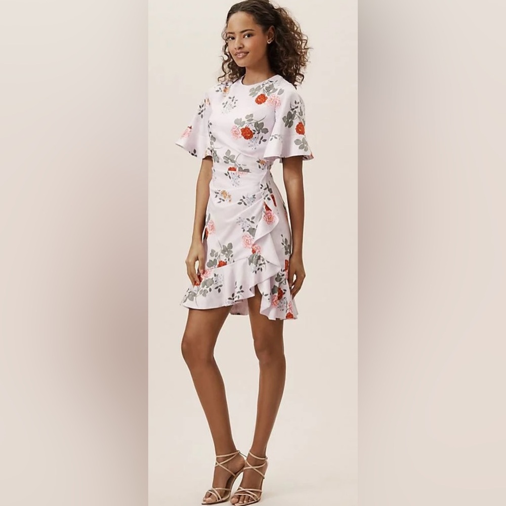 KEEPSAKE the Label Asymmetrical Floral Dress , M